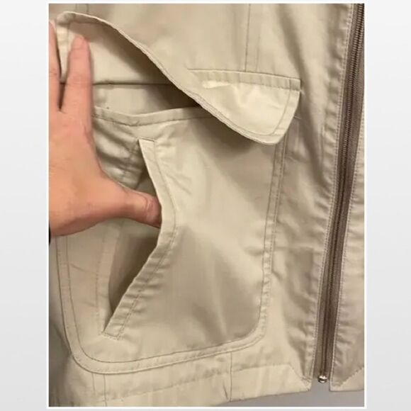 Vintage Men London Fog 42L Tan Cargo Jacket - Picture 6 of 16